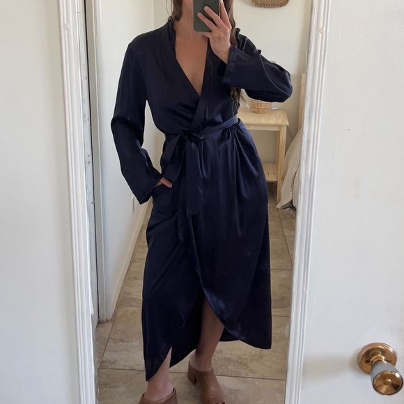 La Perla Other - La Perla Malizia Silk Maxi Length Wrap Front Robe